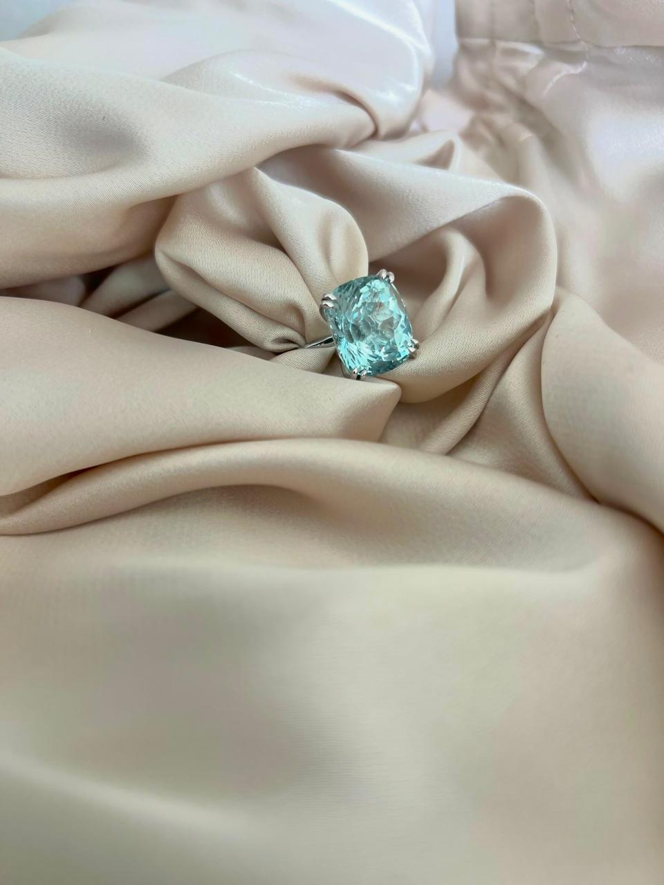 Natural Blue Topaz Ring